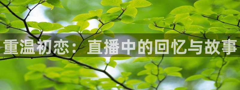 黑白直播免费高清看球神器：重温初恋：直播中的回忆与故事
